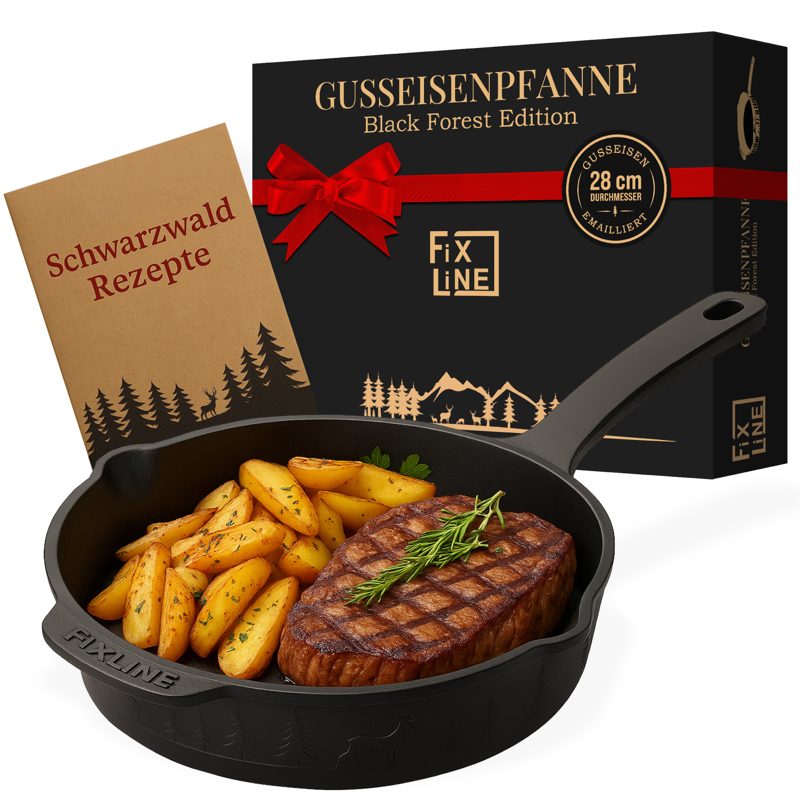 FIXLINE® Original Gusseisenpfanne – Black Forest Edition